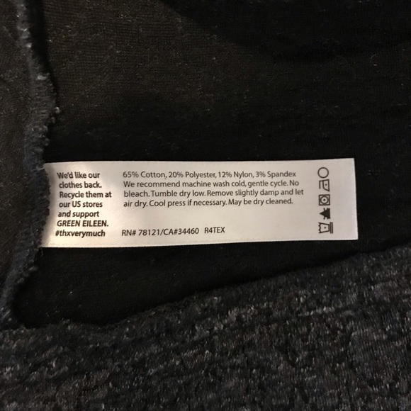 Eileen Fisher Charcoal Drape Front Cardigan - Picture 9 of 9